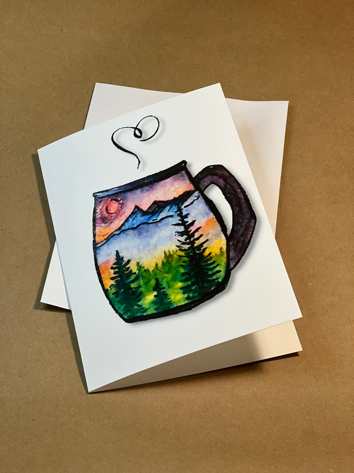 Coffee mug card
