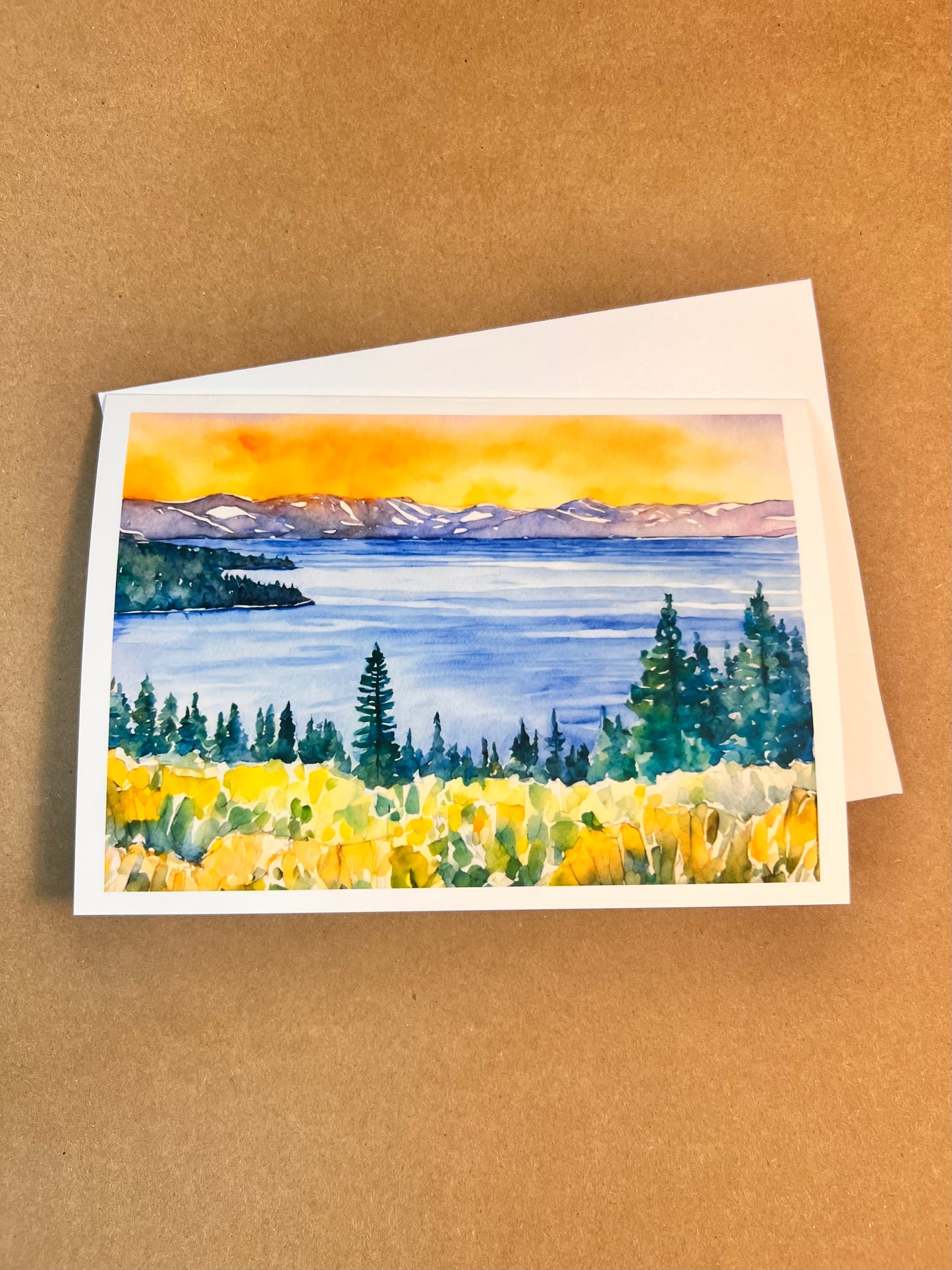 Lake Tahoe watercolor