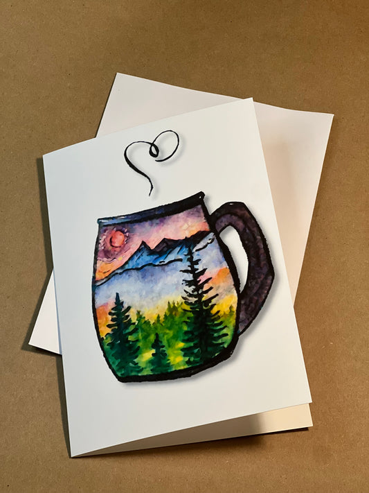 Coffee mug card
